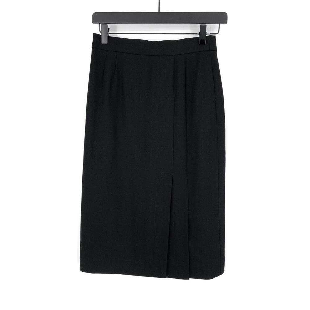 VTG ESCADA Wool Pencil Skirt Black 34